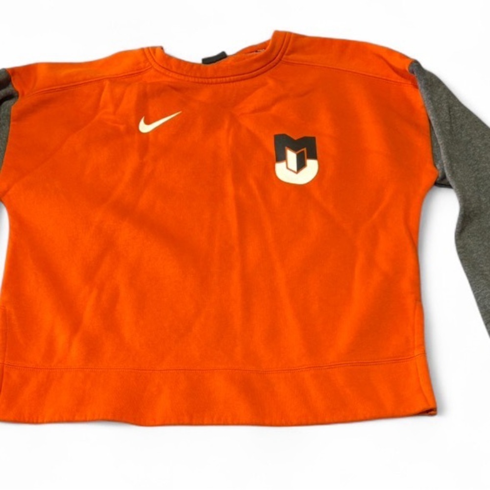 Nike Kids Orange and Gray Sweatshirt